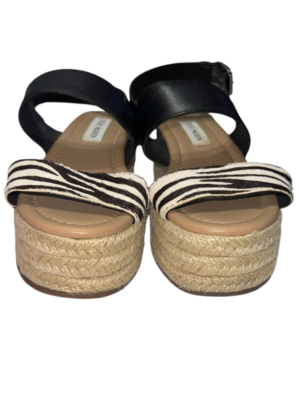 Steve Madden Zebra Print Espadrille Platform Sandals Women’s Size 6 Wedges